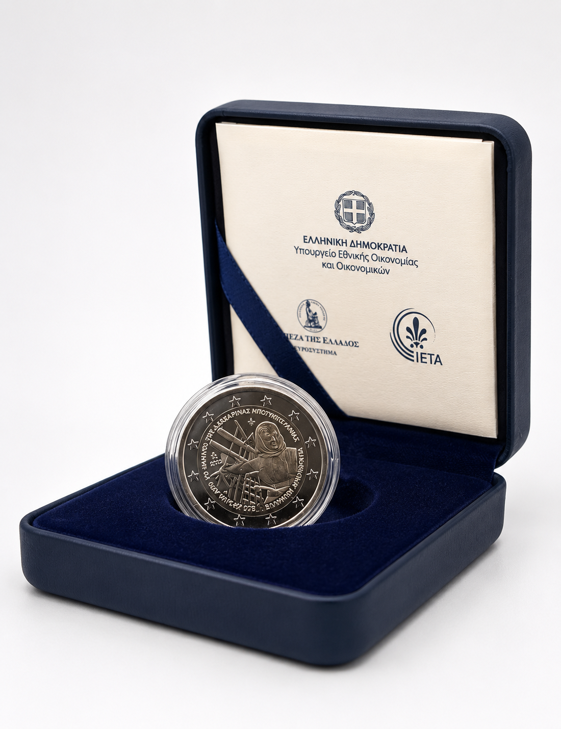 2€ Griechenland 2025 200 Todestag Laskarina Bouboulina Proof+Coincard