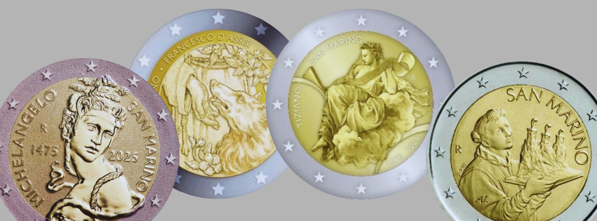 San Marino Gedenkmünzen und 2€ Sondermünzen
