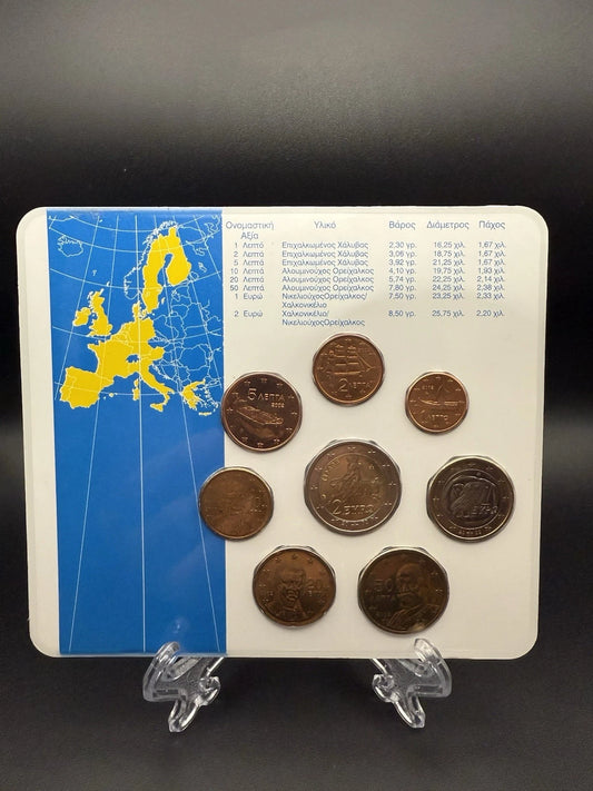 Griechenland Euro Kursmünzensatz (KMS) 2002 Niederländische Ausgabe!