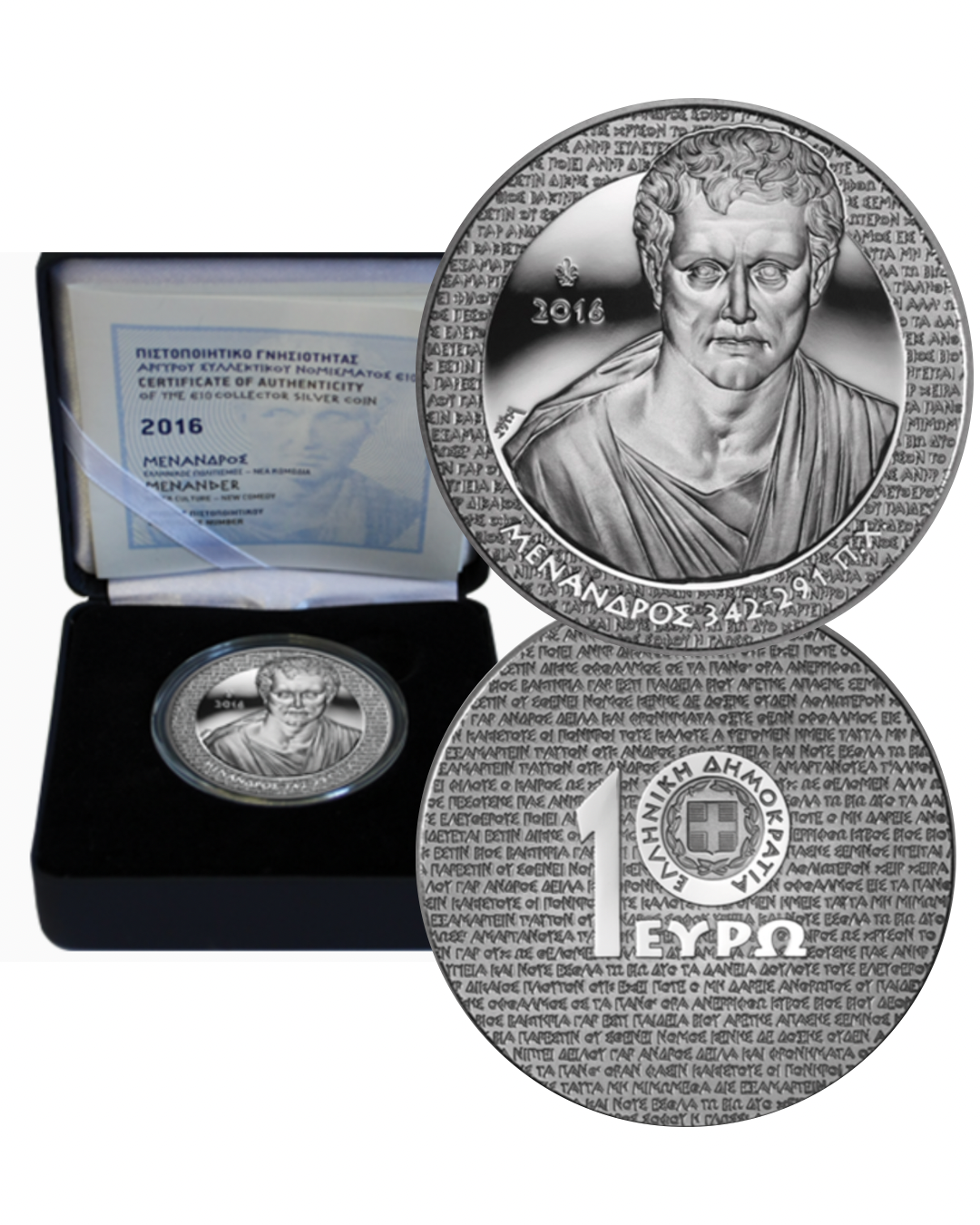 10€ Silbermünze Griechenland 2016 - Menander