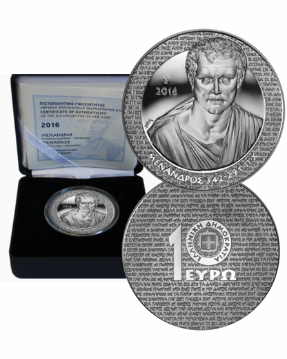 10€ Silbermünze Griechenland 2016 - Menander