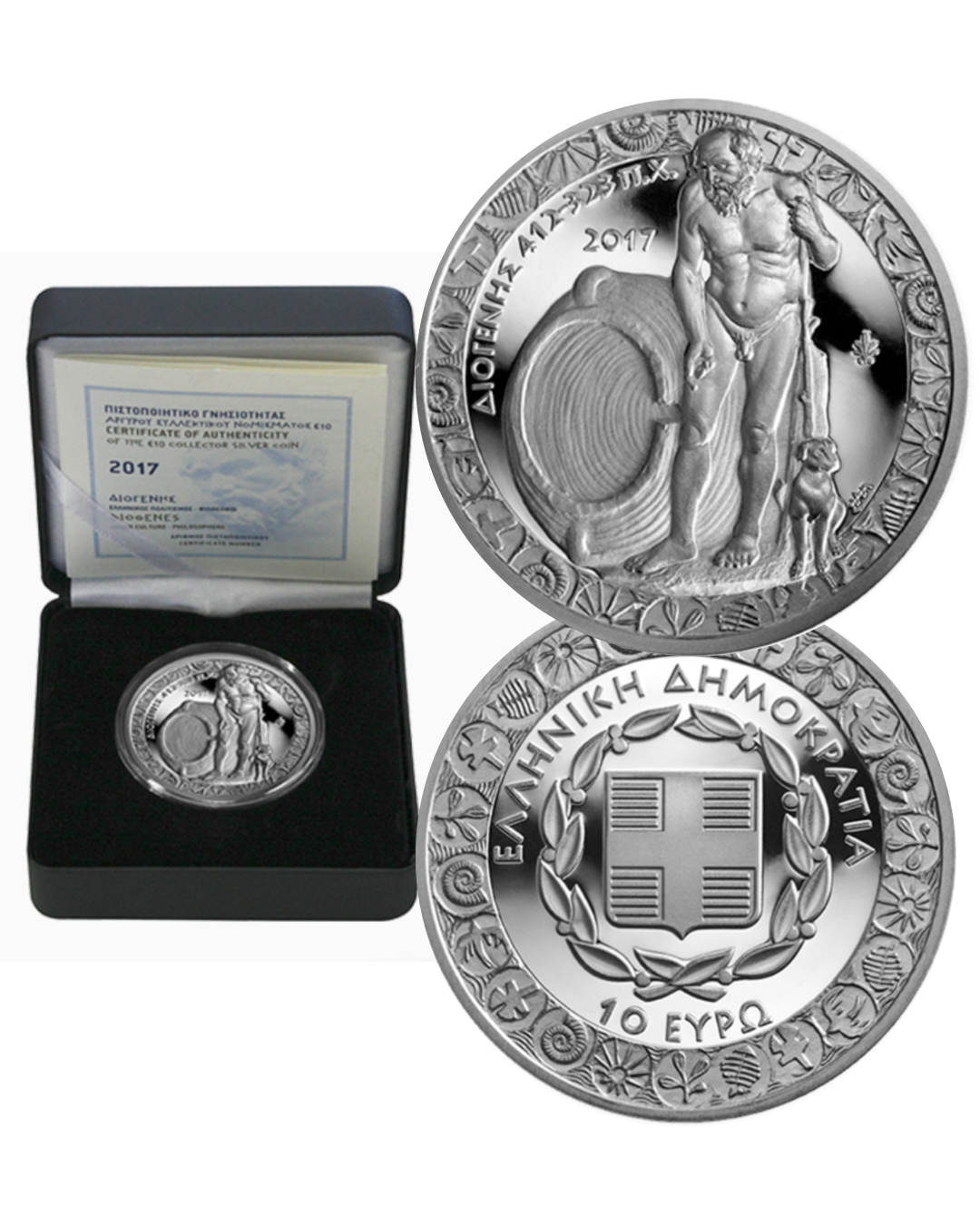 10€ Silbermünze Griechenland 2017 - Diogenes