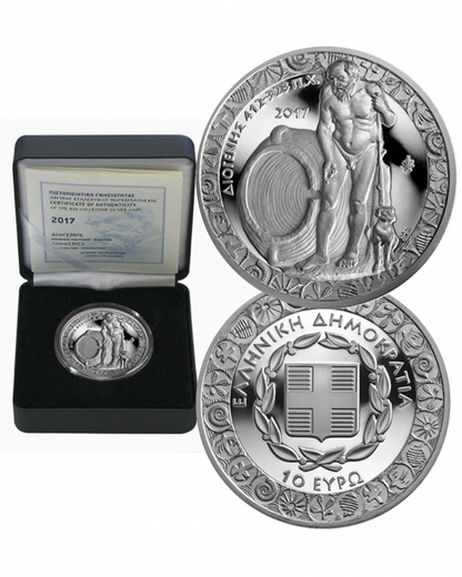 10€ Silbermünze Griechenland 2017 - Diogenes