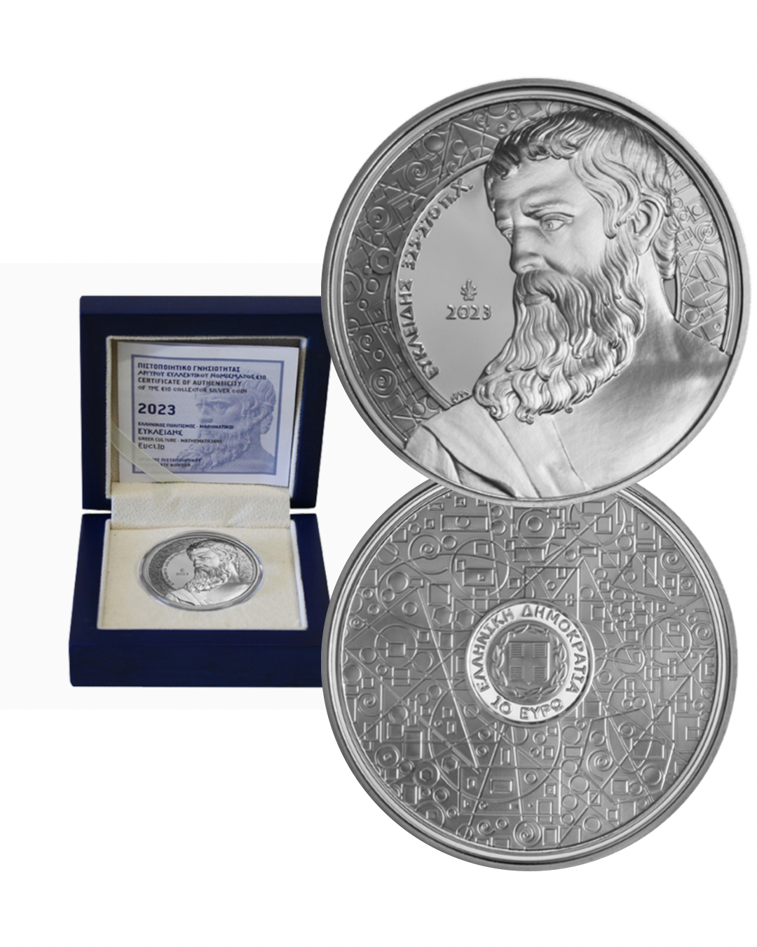 10€ Silbermünze Griechenland 2023 - Euklid