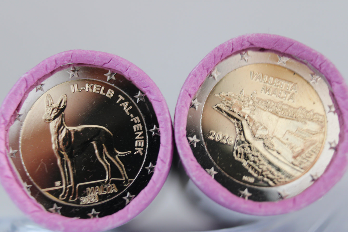 2 x 2 Euro Malta 2026 Lose aus der Rolle - Valletta und Pharaonenhund