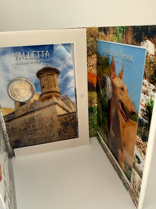 2 x 2 Euro Malta 2026 - Valletta und Pharaonenhund - COINCARD