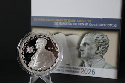 10€ Silbermünze Griechenland 2026 Ioannis Kapodistrias