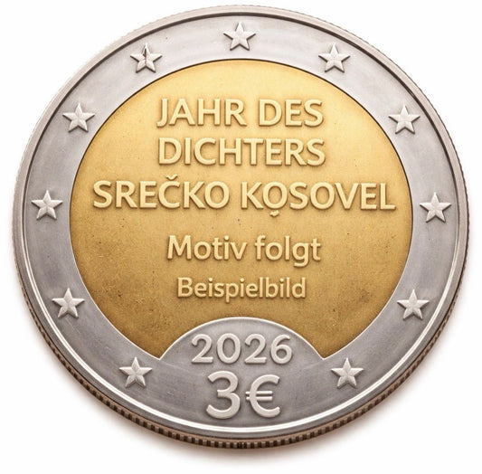 3€ Slowenien 2026 Jahr des Dichters Srečko Kosovel -Vorverkauf-