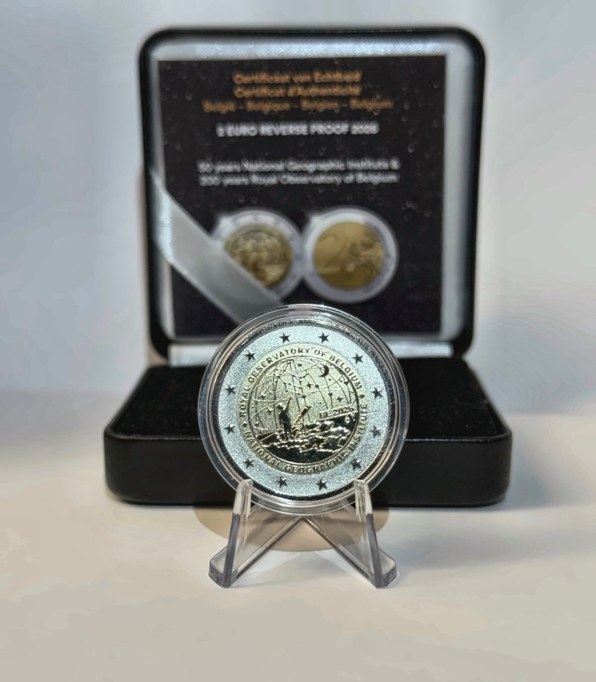 Belgien 2 Euro 2026 - 50 Jahre Nat. Insitut &Sternwarte - Reverse Proof -
