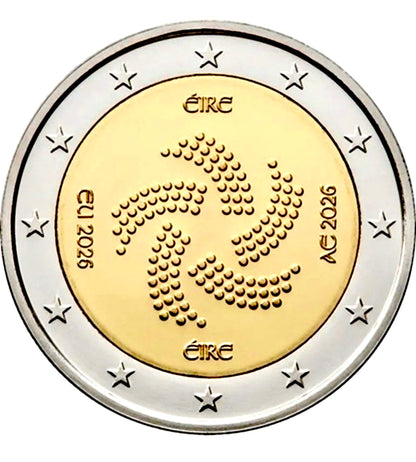 2 Euro Irland 2026 EU Ratspräsidentschaft Unzirkuliert -VVK-