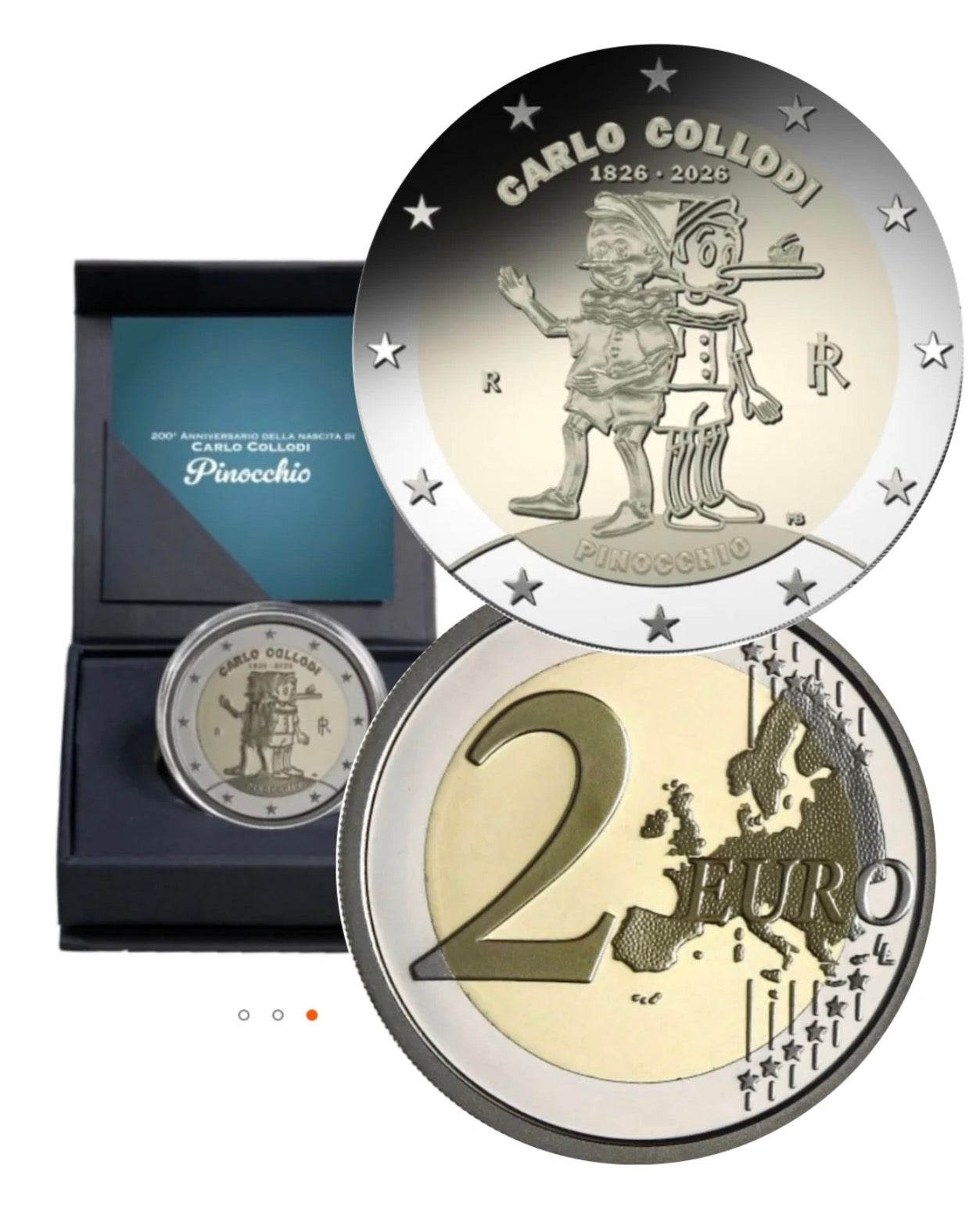 2€ Italien 2026 Reverse Proof - Carlo Collodi Pinocchio