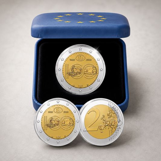 2€ Belgien 2026 - 100 Jahre Belgische Eisenbahn SNBC/NMBS PP Proof