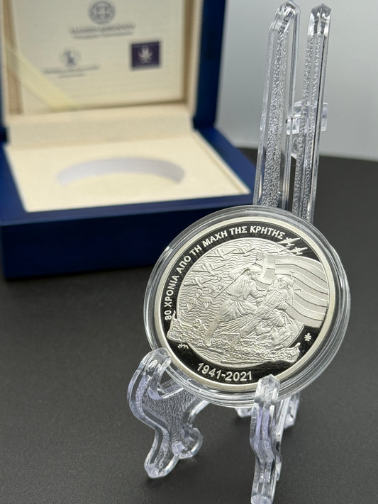 10€ Silbermünze Griechenland 80. Jahre Schlacht um Kreta 2021