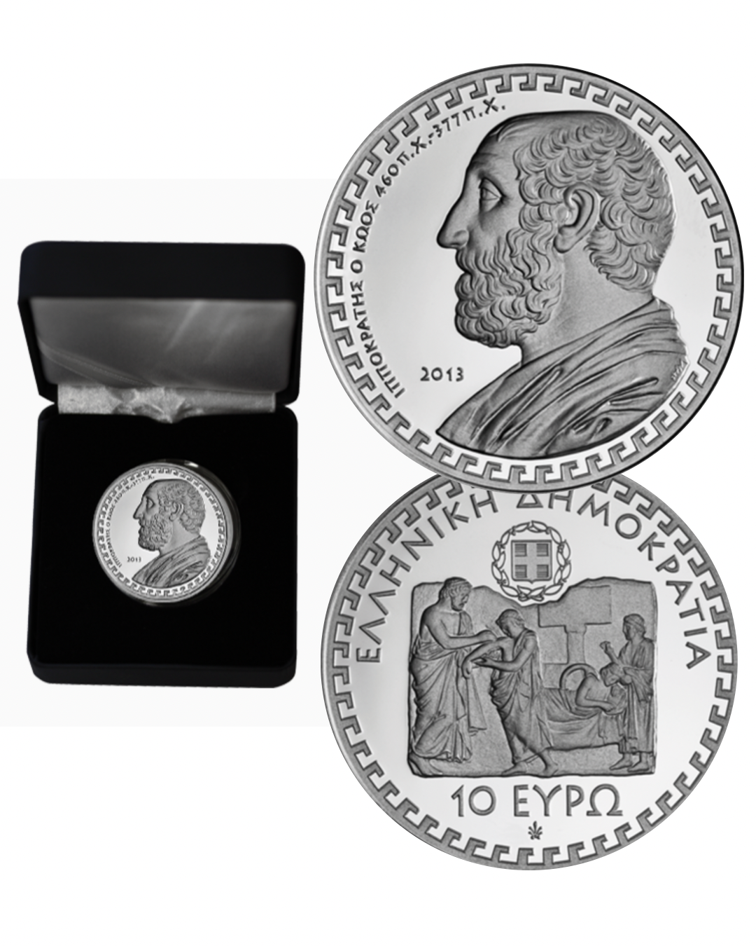 10€ Silbermünze Griechenland 2013 - Hippocrates