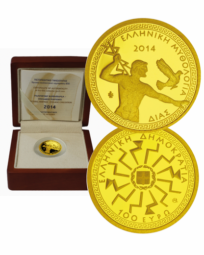 100€ Goldmünze Griechenland 2014-  Zeus (Olympische Götter)