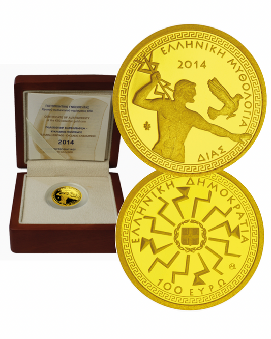 100€ Goldmünze Griechenland 2014-  Zeus (Olympische Götter)