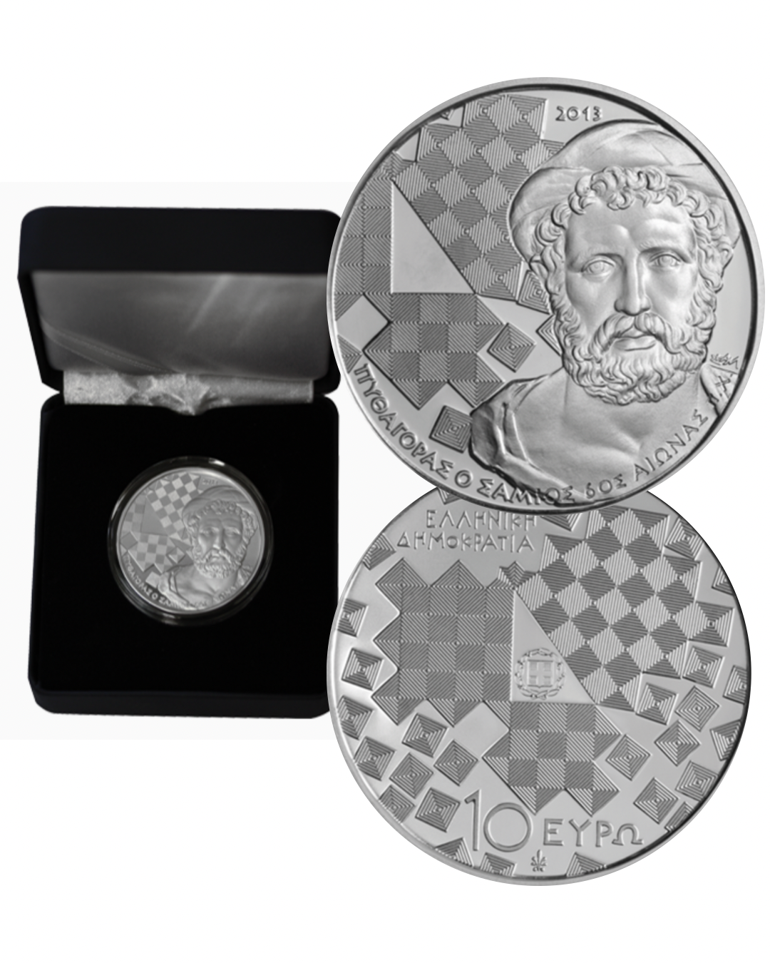 10€ Silbermünze Griechenland 2013 - Pythagoras