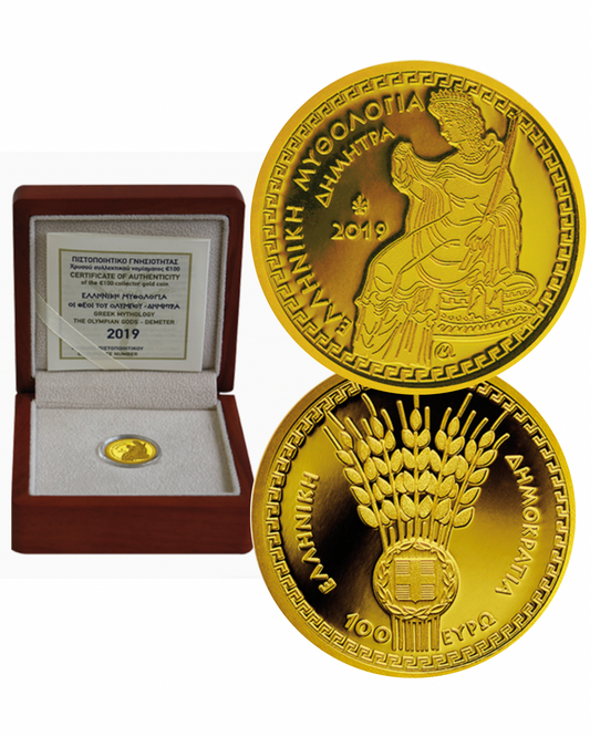 100€ Goldmünze Griechenland 2019 - Demeter (Olympische Götter)
