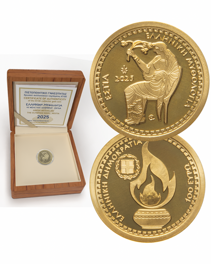 100€ Goldmünze Griechenland 2025 - Hestia (Olympische Götter)