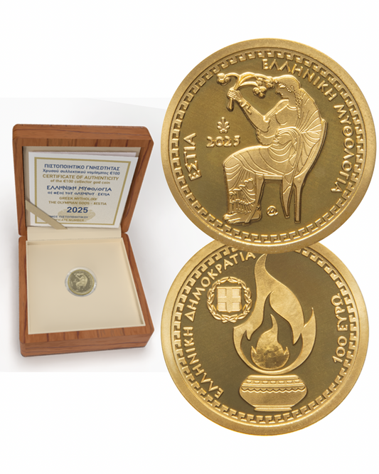 100€ Goldmünze Griechenland 2025 - Hestia (Olympische Götter)