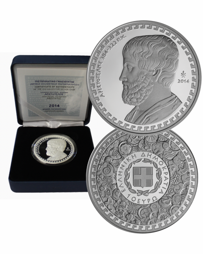 10€ Silbermünze Griechenland 2014 - Aristoteles