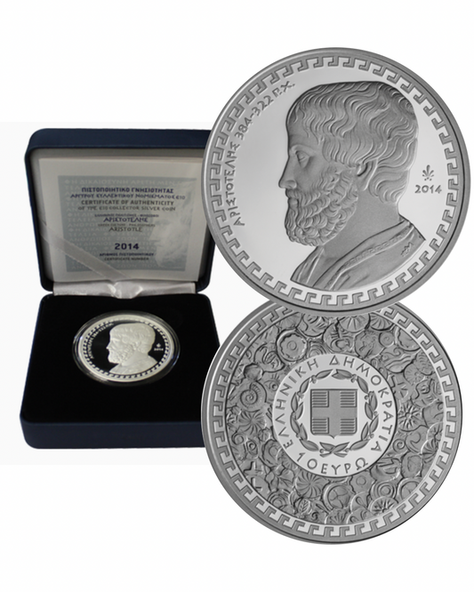 10€ Silbermünze Griechenland 2014 - Aristoteles