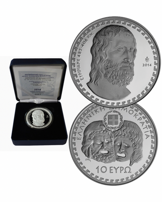 10€ Silbermünze Griechenland 2014 - Evripides