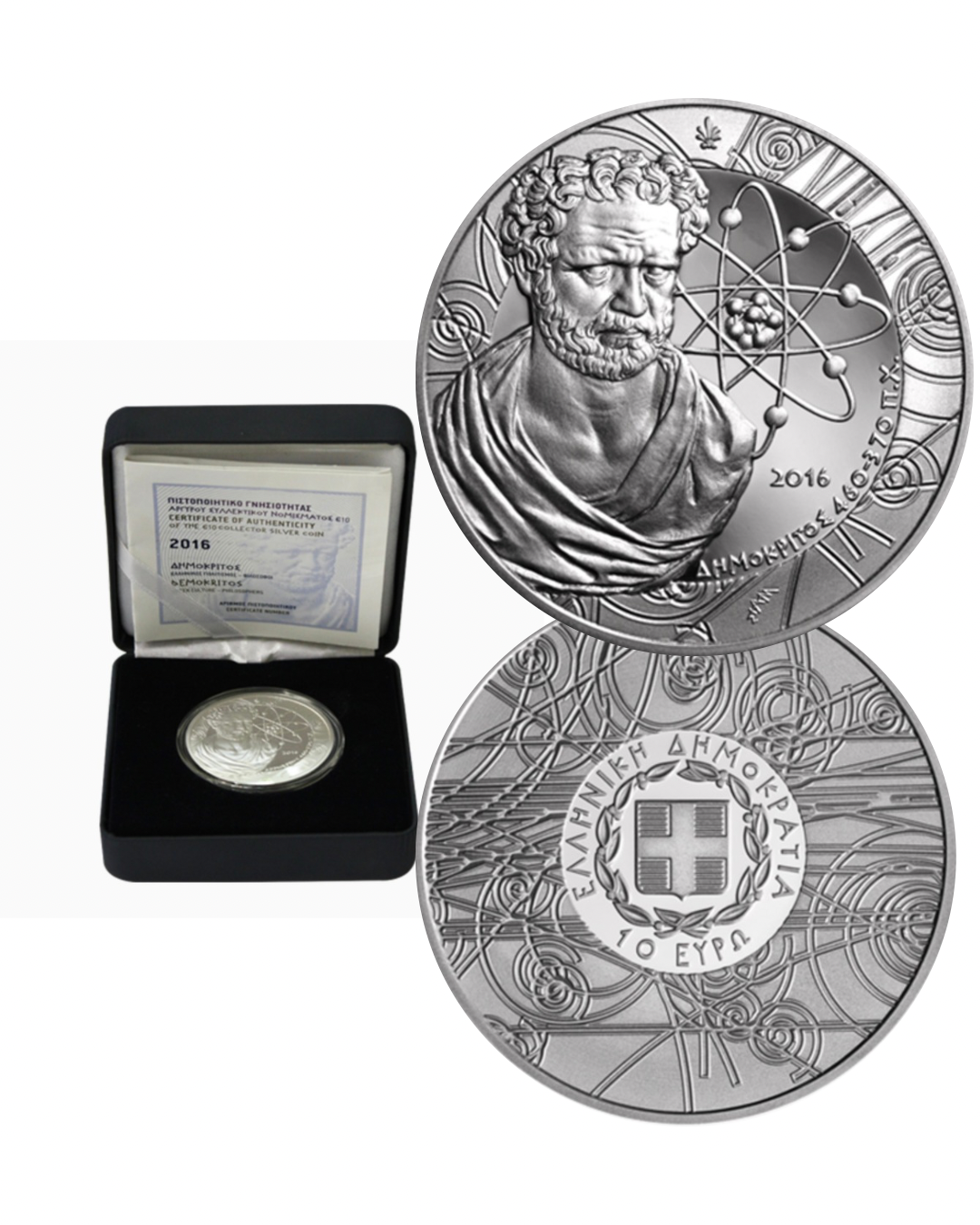 10€ Silbermünze Griechenland 2016 - Demokritos