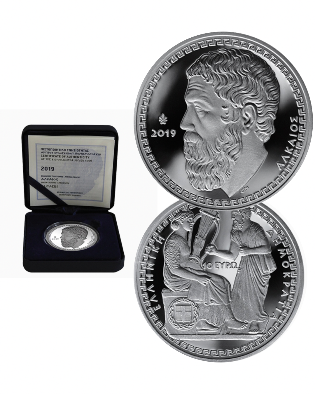 10€ Silbermünze Griechenland 2019 - Alcaeus