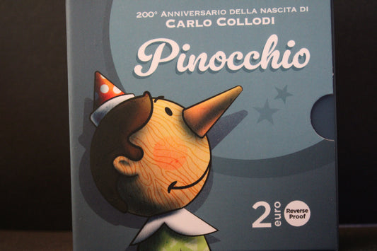 2€ Italien 2026 Reverse Proof - Carlo Collodi Pinocchio