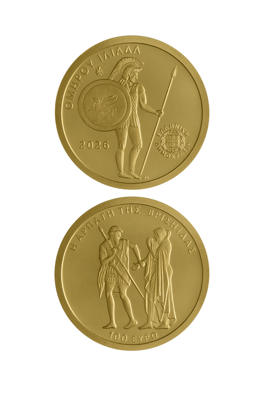100 Euro 2026 Goldmünze Griechenland: Der Zorn des Achilles – Die Entführung der Briseis