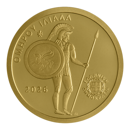 100 Euro 2026 Goldmünze Griechenland: Der Zorn des Achilleus – Die Entführung der Briseis
