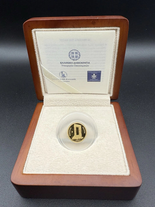50 € Goldmünze Griechenland 2021 - Portara von Naxos