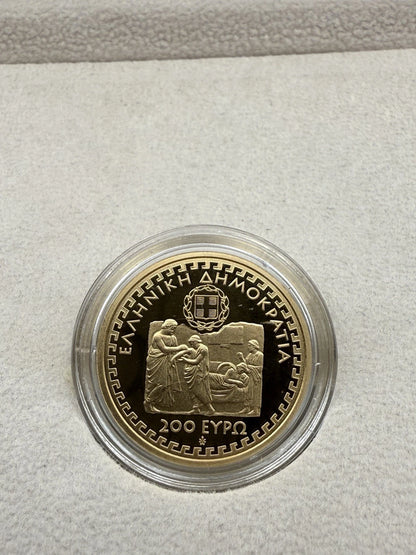 200€ Goldmünze Griechenland 2013 - Hippocrates ++ ZERTIFIKAT NR. 1 ++