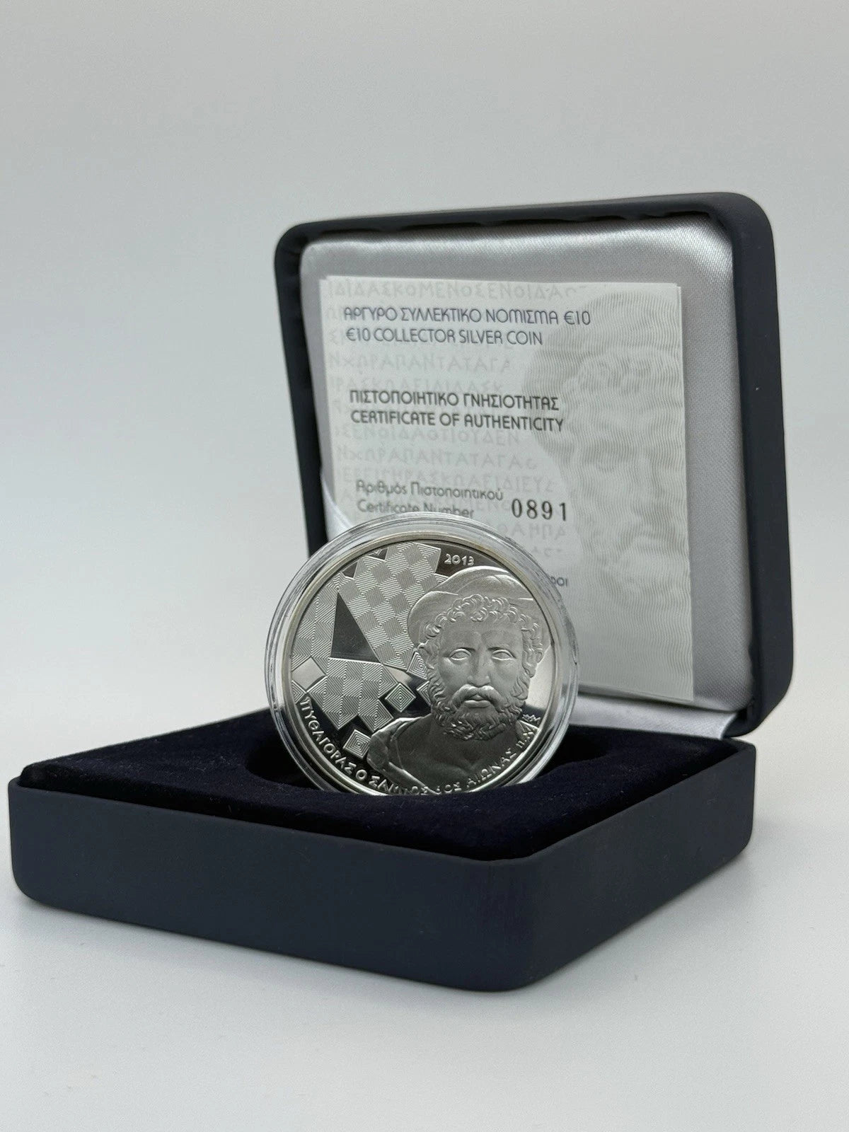 10€ Silbermünze Griechenland 2013 - Pythagoras