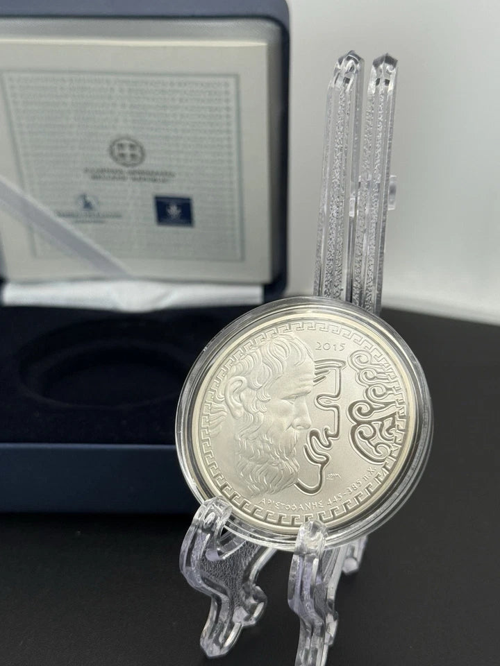 10€ Silbermünze Griechenland 2015 - Aristophanes
